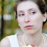 Sad young bride.